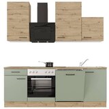 Flex-Well Kuhinjski Blok Cara, Zelena, Hrast | Shoptok.si