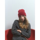 Reserved kapa beanie iz mešanice alpaka volne - burgundy | Shoptok.si
