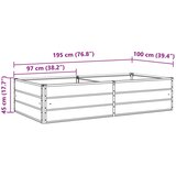  Cvetlično korito Pastelno zelena 195 x 100 x 45 cm, (5000207303) | Shoptok.si