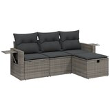 Maison Chic Seti vrtnega pohištva - Vrtna garnitura - Vrtni pohištvo set 4-delna z blazinami siv poli ratan, (21820915) | Shoptok.si