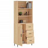  Visoka komoda hrasta sonome 69,5x34x180cm od konstruiranog drva | shoptok.hr