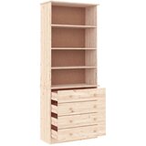  Regal za knjige s ladicama ALTA 77x35x186,5 cm masivna borovina | shoptok.hr