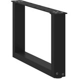  Noge za klubsko mizico v obliki črke U, 2 kosa, črne, 50 x (30-31) cm, jeklo, (22123564) | Shoptok.si