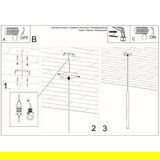  Obesna svetilka PASTELO 1 črna, (21348139) | Shoptok.si