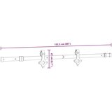 vidaXL Komplet opreme za drsna vrata 152,5 cm jeklo črne barve | Shoptok.si
