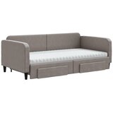  Dnevni krevet na razvlačenje smeđesivi 100 x 200 cm od tkanine | shoptok.hr