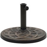 vidaXL Podstavek za senčnik okrogel poliestrska smola 19 kg bronast | Shoptok.si