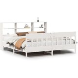 vidaXL Posteljni okvir brez vzmetnice bel 180x200 cm trdna borovina | Shoptok.si