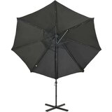  Konzolni suncobran sa šipkom i LED svjetlima 300 cm antracit | shoptok.hr
