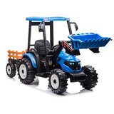 Lean Toys Otroški traktor little rider 24V s priklico modra Hercules | Shoptok.si