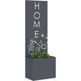 vidaXL Vrtno korito z dekorativno ploščo Antracit 50 x 140 cm | Shoptok.si