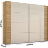 Rauch Möbel omara z drsnimi vrati, barve šampanjca, hrast artisan | Shoptok.si