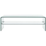  Klubska mizica prozorna 98x45x31 cm kaljeno steklo | Shoptok.si