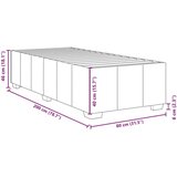  Okvir za krevet krem 80x200 cm od tkanine | shoptok.hr