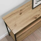  Konzolna stolica s policom hrast artisan 100 x 29 x 75 cm | shoptok.hr