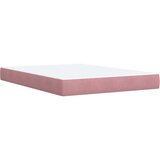  Krevet s oprugama i madracem ružičasti 140x190 cm baršunasti | shoptok.hr