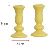 WALLXPERT set ukrasnih predmeta (2 komada) figure candle yellow | ePonuda.com