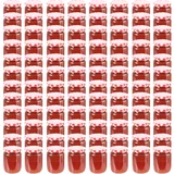  Staklenke za džem s bijelo-crvenim poklopcima 96 kom 230 ml