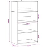  Visoka komoda Crni hrast 70 x 41 x 124 cm Konstruirano drvo | shoptok.hr