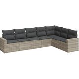  7-dijelni set vrtnih sofa svjetlosivi od poliratana Siva | Shoptok.si