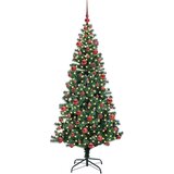 vidaXL Umjetna preddekorirana božićna jelka med 300 LED Zelena 180 cm | Shoptok.si