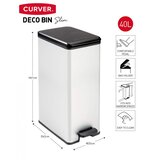 Curver Kanta za smeće 40 L Slim silver u