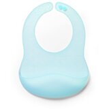 BabyOno Silikonski podbradak ultrathin 6 m+, plava Cene