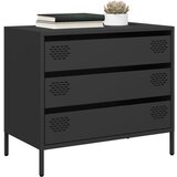 vidaXL Komoda črna 68x39x58,5 cm hladno valjano jeklo Cene