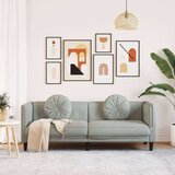 vidaXL Trosjed s jastucima svjetlosivi baršunasti | shoptok.hr