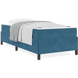  Krevetna konstrukcija Tamnoplava i bijela 90 x 190 cm Baršun | shoptok.hr