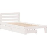 vidaXL Posteljni okvir brez vzmetnice bel 90x200 cm trdna borovina | Shoptok.si