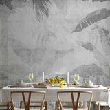  Foto tapeta - Vanishing jungle - landscape of exotic trees and leaves in grey tones 294x210 Samoljepljiva | shoptok.hr
