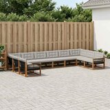  Set vanjskih sofa 10 kom. Prirodna i svjetlosiva Smeđa 483 x 247,5 x 73 cm | shoptok.hr
