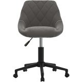 vidaXL okretna uredska stolica tamnosiva baršunasta | shoptok.hr