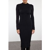 Trendyol Black Midi Knit Corset Detail Dress | Shoptok.si