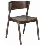 Hübsch Jedilni stol iz rjavega hrasta Oblique - Hübsch