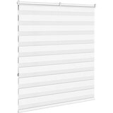 vidaXL zebra senčilo bela 130x150 cm tkanina širina 125,9cm poliester | Shoptok.si