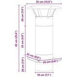  Produžetak dimnjaka Srebrno 35 x 35 x 65 cm Nehrđajući čelik | shoptok.hr