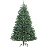 vidaXL Umetno Zložljivo Božično Drevo Zelena 270 cm PVC in kovina | Shoptok.si