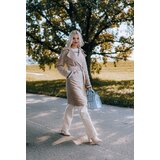 Trendyol Beige Oversize Ring Buckle Belt Water Repellent Trench Coat | shoptok.hr