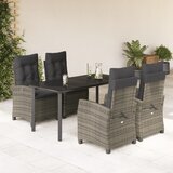 vidaXL 5-dijelni vrtni blagovaonski set sivi od poliratana | shoptok.hr