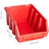  29-dijelni set kutija za pohranu sa zidnim pločama crveno-crni | shoptok.hr