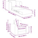 vidaXL Floor Sofa Krevet 2-u-1 Plava 98x71x83 cm Tkanina | shoptok.hr