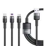 XO Kabel NB191 3v1 Lightning + USB-C + microUSB 1,2m 40W, (20441965) Cene
