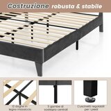  tapaciran krevet sa drvenim letvicama 200x180cm | ePonuda.com