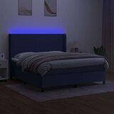  Box spring s madracem LED plavi 180x200 cm od tkanine | shoptok.hr