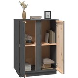  Komoda siva 60 x 35 x 80 cm od masivne borovine | shoptok.hr