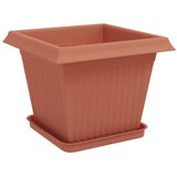  Saksije za biljke 24 pcs Crvena cigla 33 x 33 x 26 cm Plastika | shoptok.hr