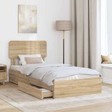  Krevet s od storage Sonoma hrast 100 x 200 cm Konstruirano drvo | shoptok.hr