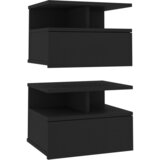 Maison Chic Stenski Dvo delni komplet Nočne omarice - Nočne mize črne 40x31x27 cm inženirski les, (21688354) Cene